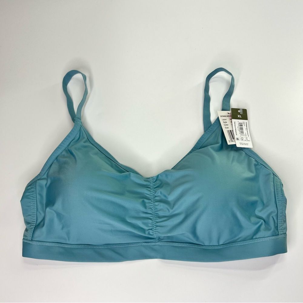 NEW Kindly Yours Sustainable Micro Scoop Bralette Blue XL